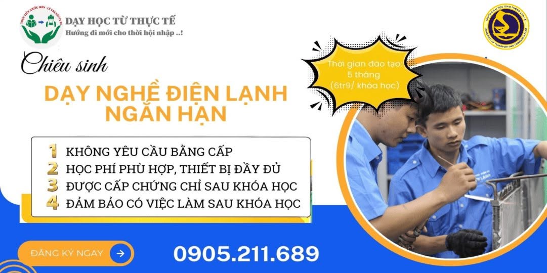 Tuyển Sinh Khóa Học Điện Lạnh Ngắn Hạn Uy Tín Tại TP.HCM