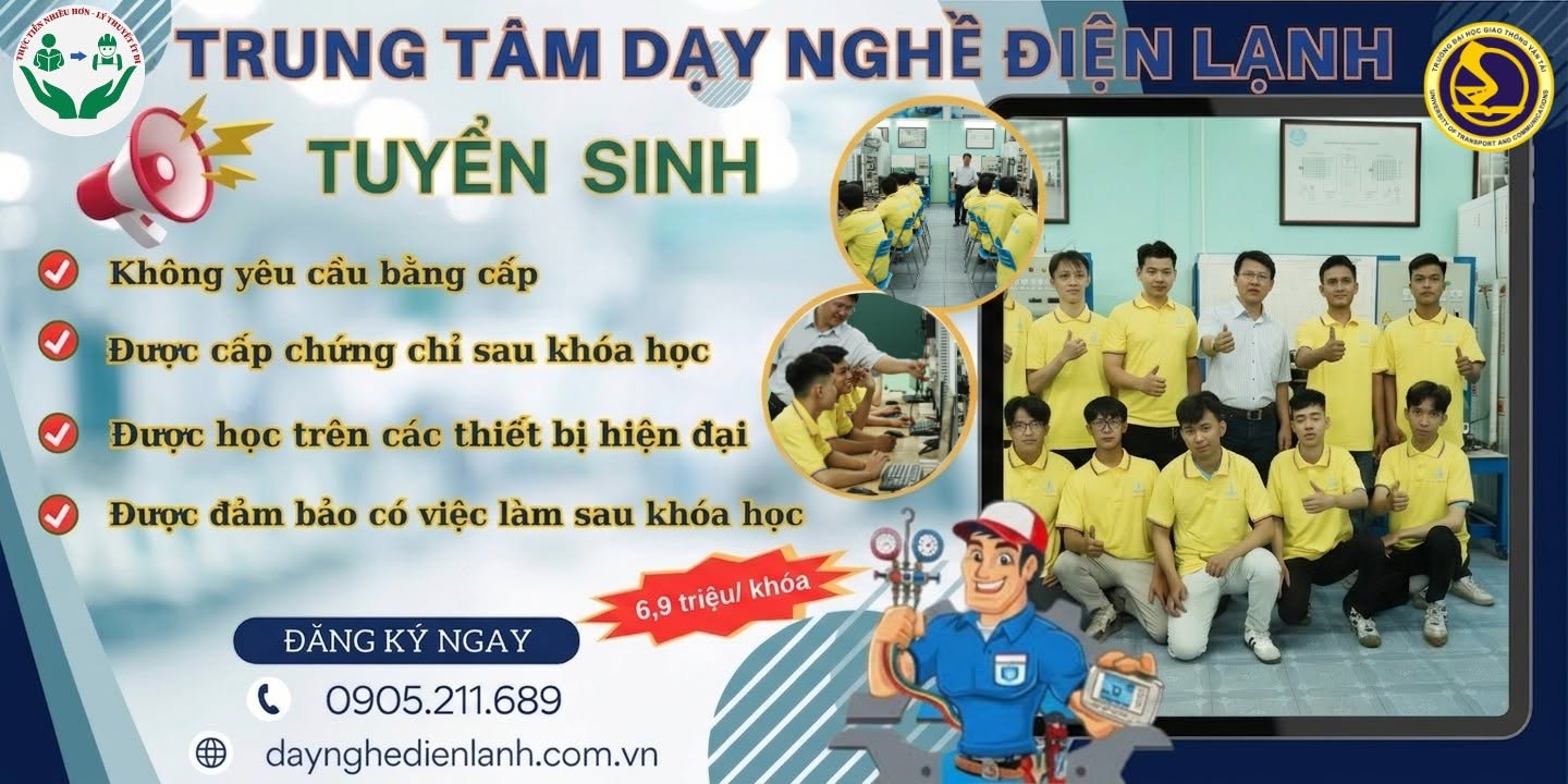 Học Nghề Điện Lạnh 2026 – Việc Làm Ổn Định, Thu Nhập Cao