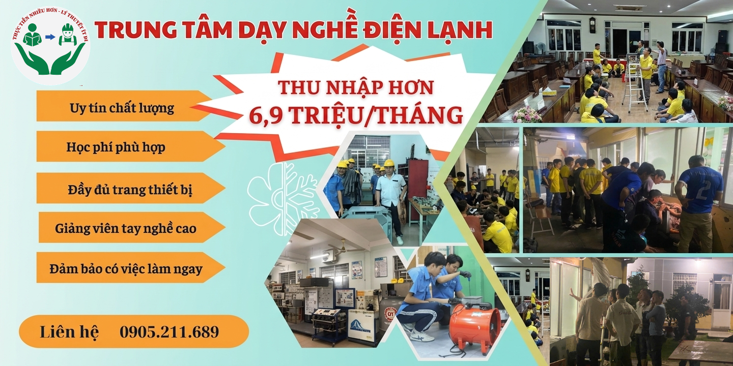 TUYỂN SINH NGHỀ ĐIỆN LẠNH NĂM 2026 –  HỌC NHANH RA NGHỀ CAO