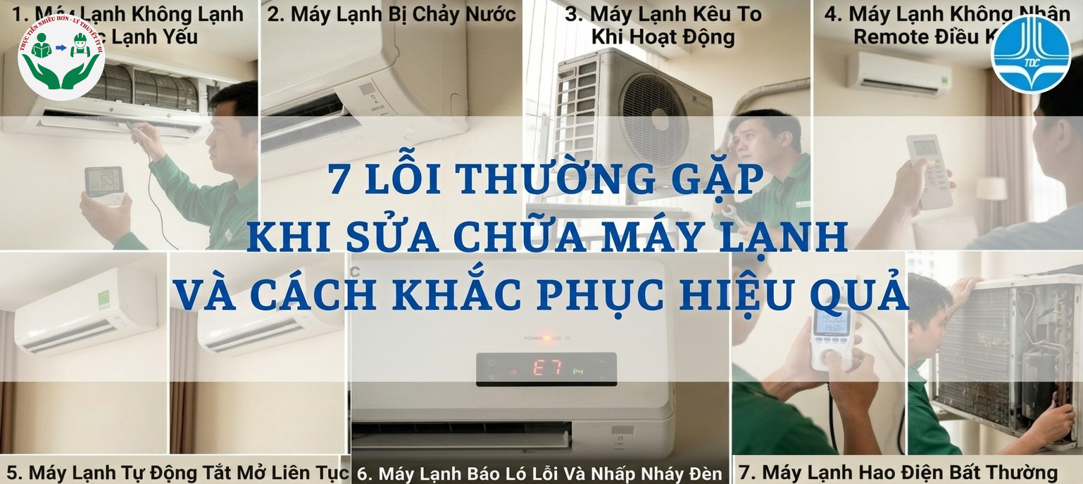 7 LỖI THƯỜNG GẶP KHI SỬA CHỮA MÁY LẠNH VÀ CÁCH KHẮC PHỤC HIỆU QUẢ