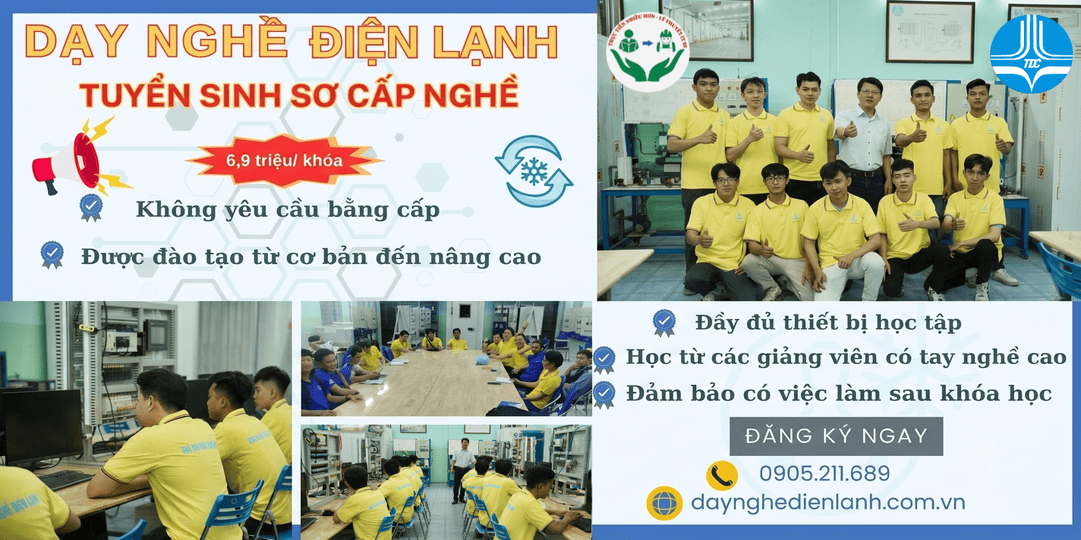 Sợ Thất Nghiệp? Học Nghề Điện Lạnh Hỗ Trợ Việc Làm Sau Khóa Học