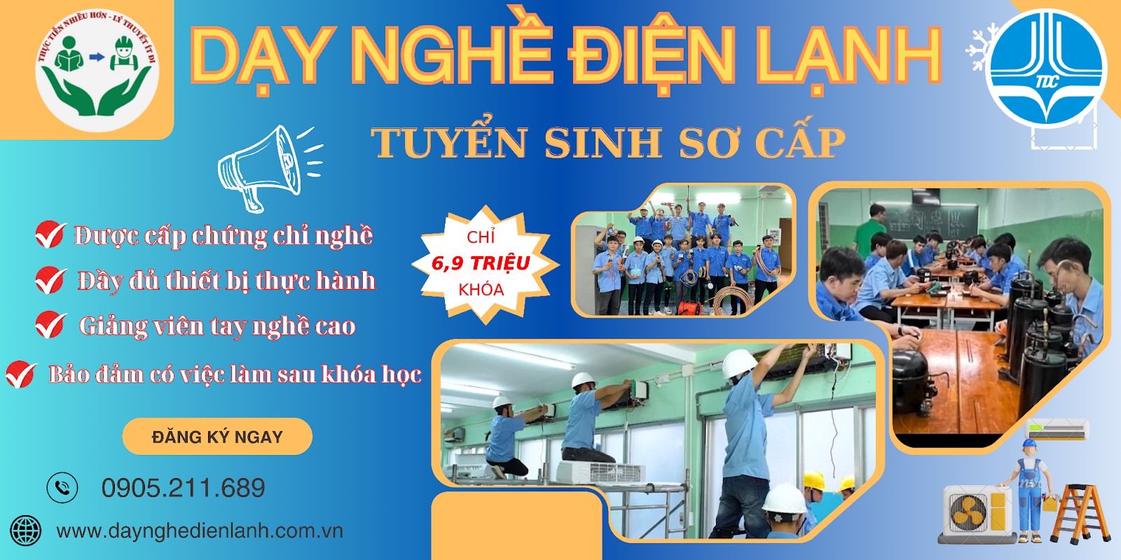KHÓA ĐÀO TẠO ĐIỆN LẠNH TẠI TP.HCM