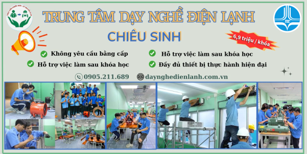 chiêu sinh dạy nghề điện lạnh